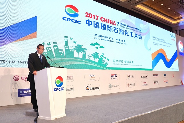 Li Lei, Vice President and Regional Head, North Asia, SABIC, sharing best practices at the Financial Session of CPCIC through a keynote speech titled “Seizing Capital Opportunities in Industrial Transformation” 